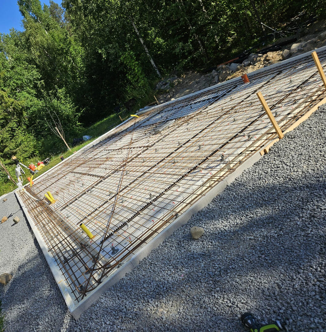 Gjutning av betong Gjutning av betongtrappa