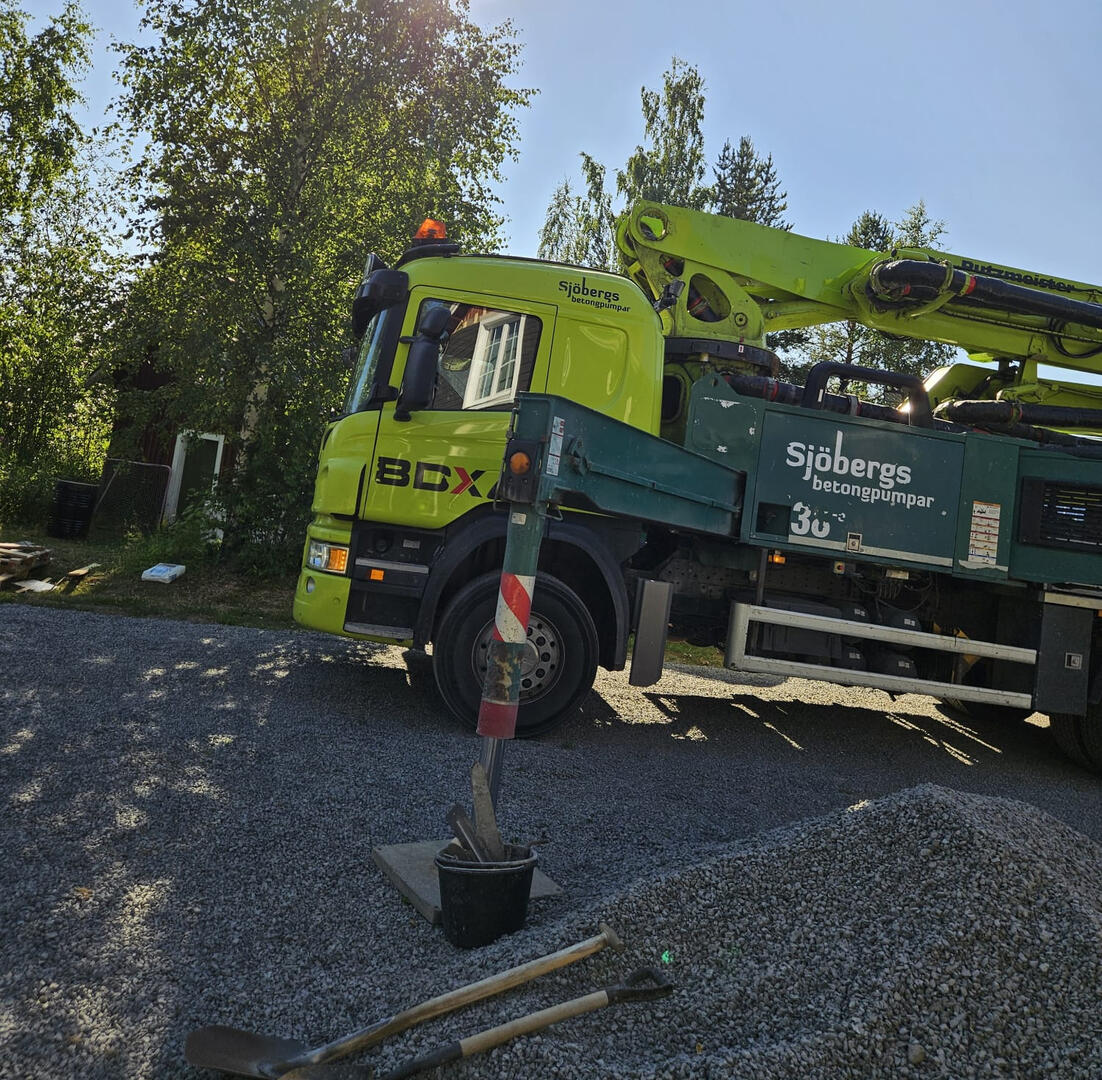 Gjutning av betongtrappa