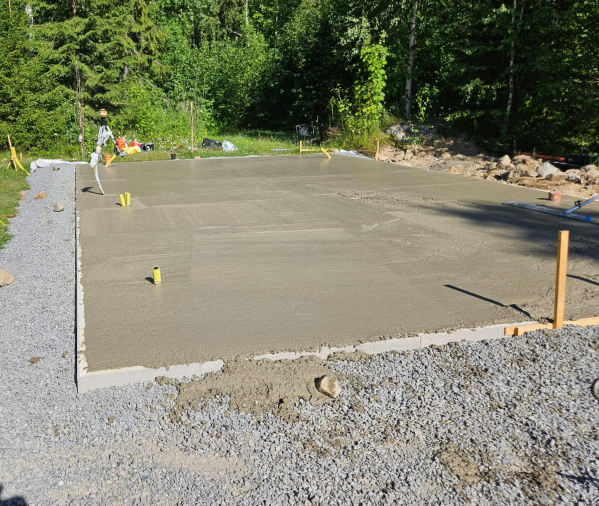 Gjutning av betong Gjutning av betongtrappa