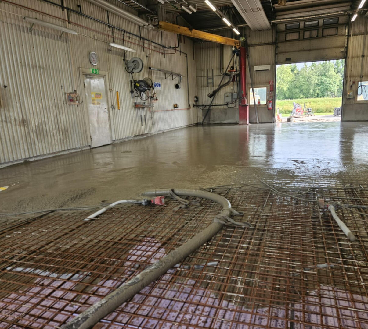 Piteå Pireva - Rivning av gamal platta och gjutning av ny