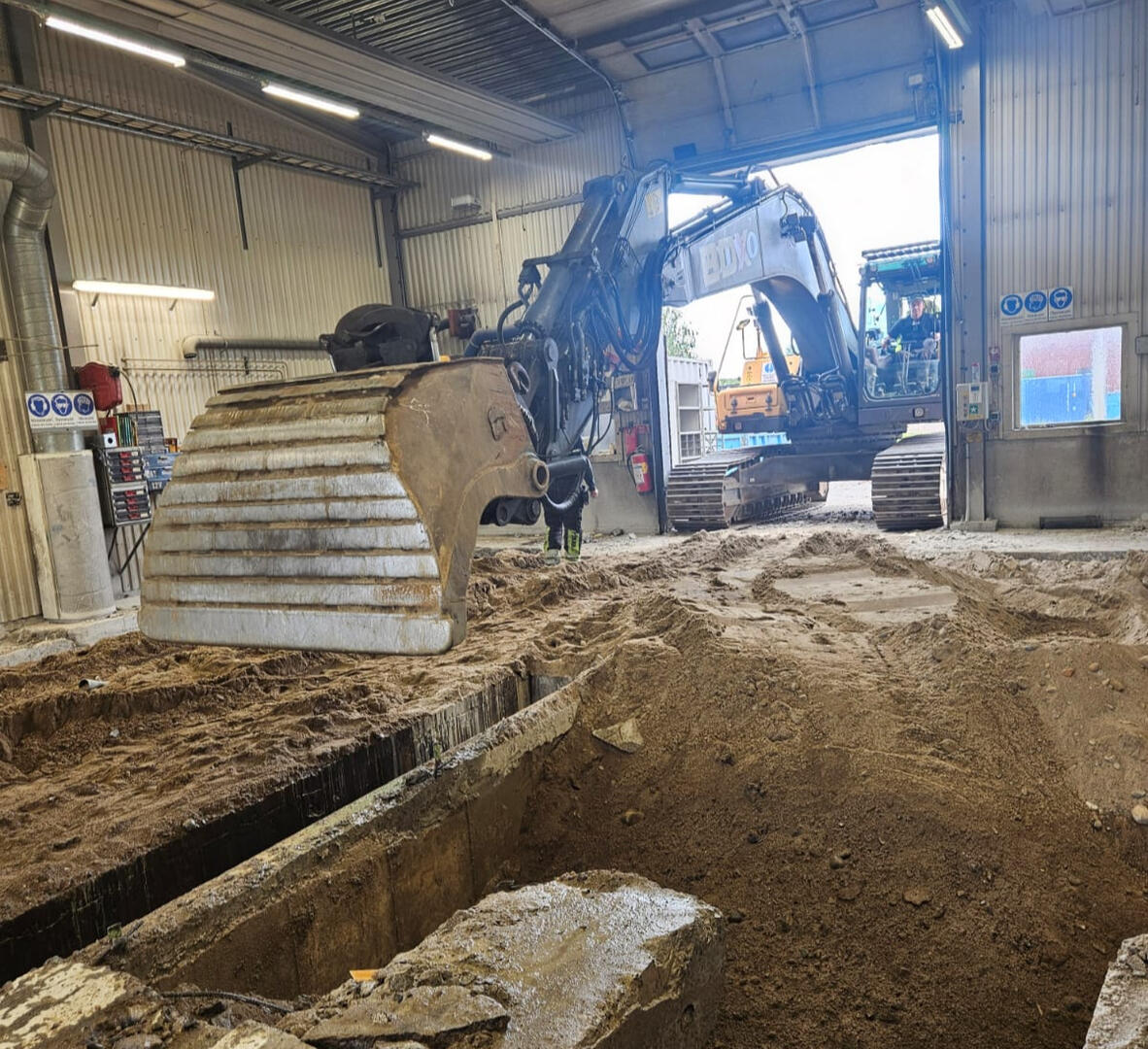 Piteå Pireva - Rivning av gamal platta och gjutning av ny