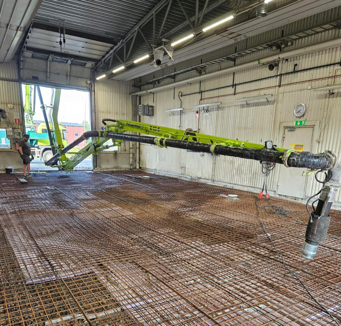 Piteå Pireva - Rivning av gamal platta och gjutning av ny