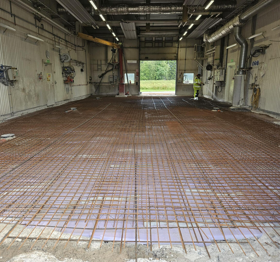 Piteå Pireva - Rivning av gamal platta och gjutning av ny