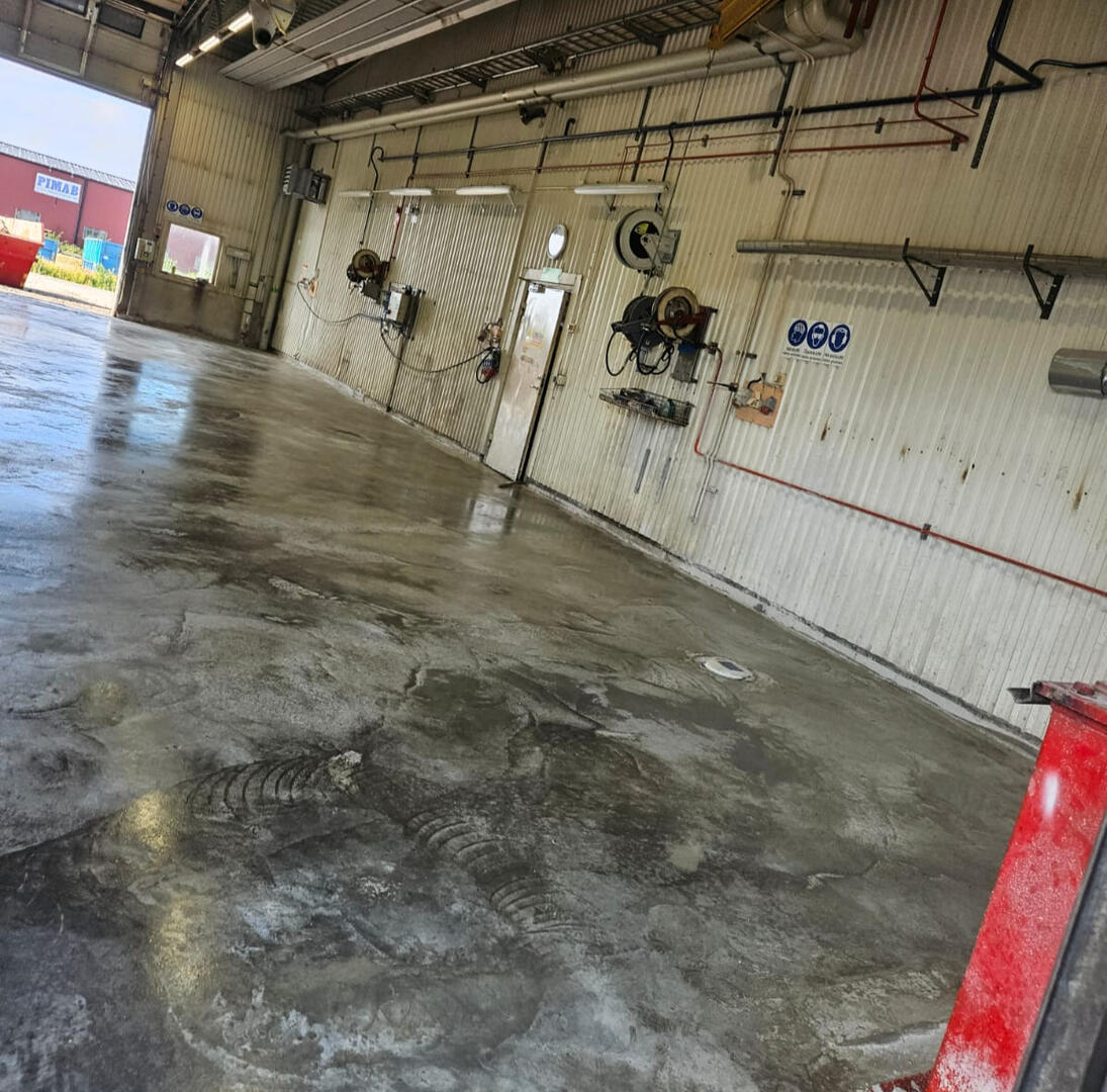 Piteå Pireva - Rivning av gamal platta och gjutning av ny